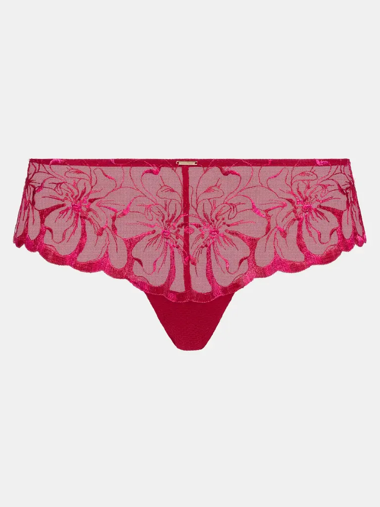 Shorty CHANTELLE "Fleurs" C12M40 - Pomme d'Amour B01