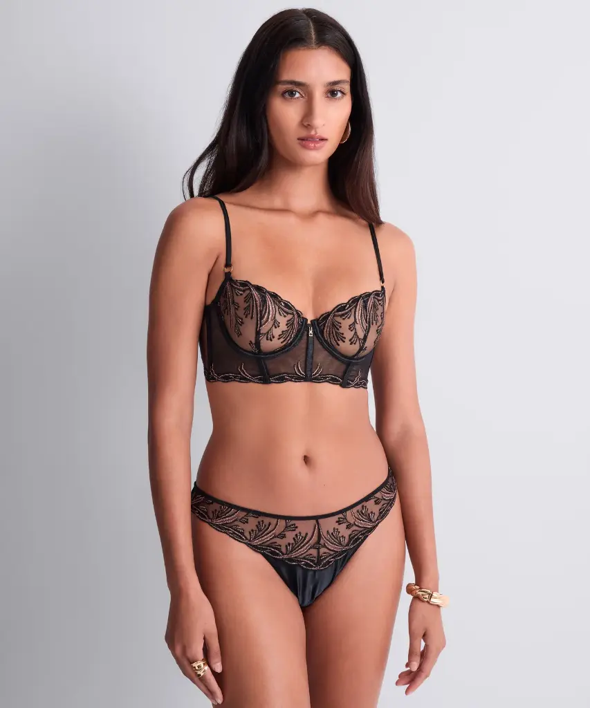 Tanga AUBADE "Cosmic Romance" 6D26 - Black Stripes BLAS