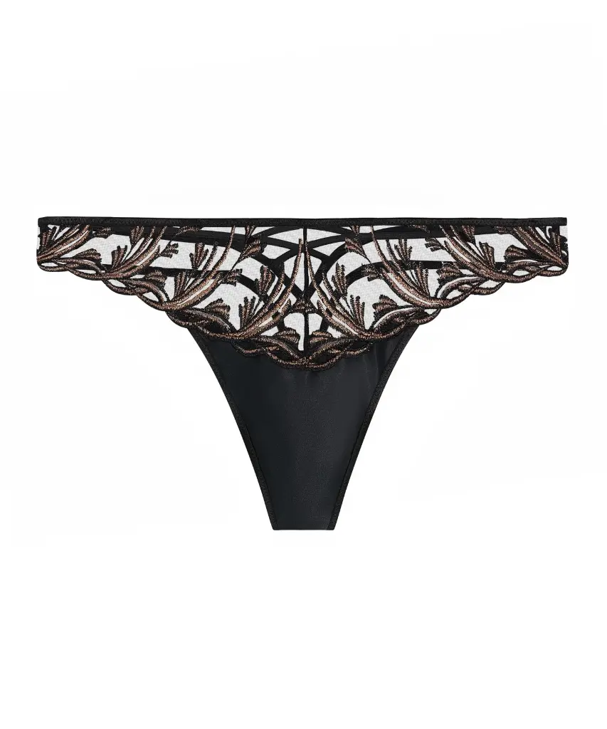 Tanga AUBADE "Cosmic Romance" 6D26 - Black Stripes BLAS