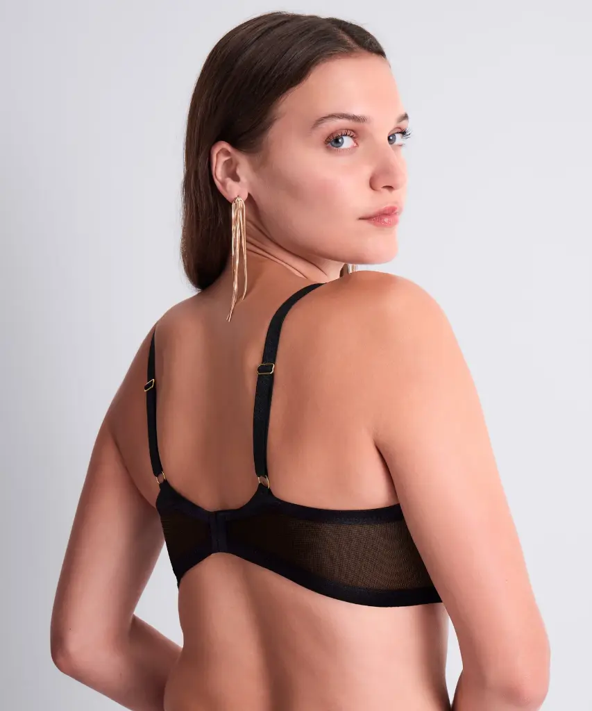 Soutien-gorge avec armatures triangle AUBADE "Cosmic Romance" 6DF12 -  Black Stripes BLAS