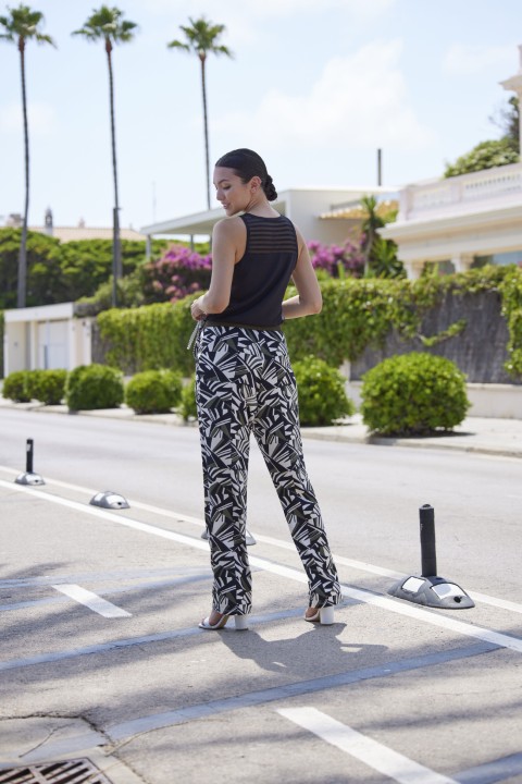 Pantalon Fluide JANIRA "Loo Fractal" 1025782 - Print 971