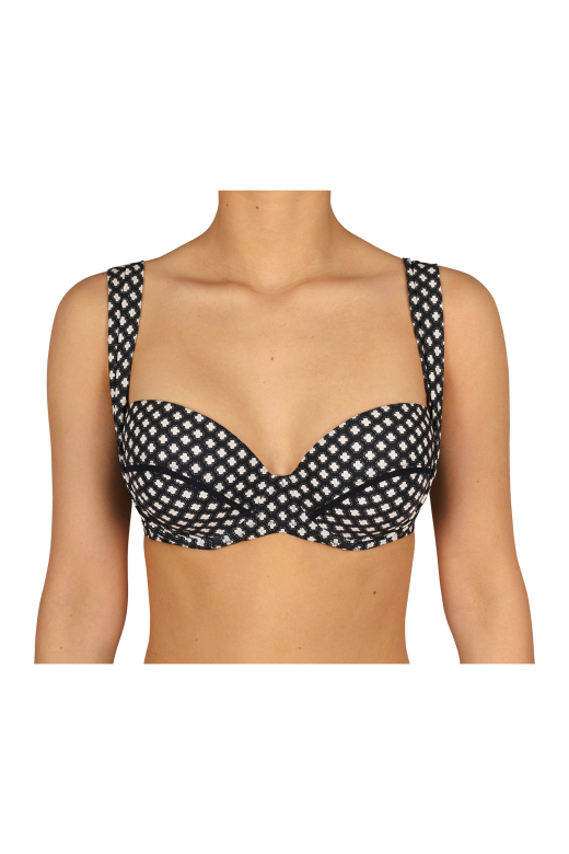 Haut de Bikini bandeau multi-positions PAIN DE SUCRE "Khalya 06" - Liberty