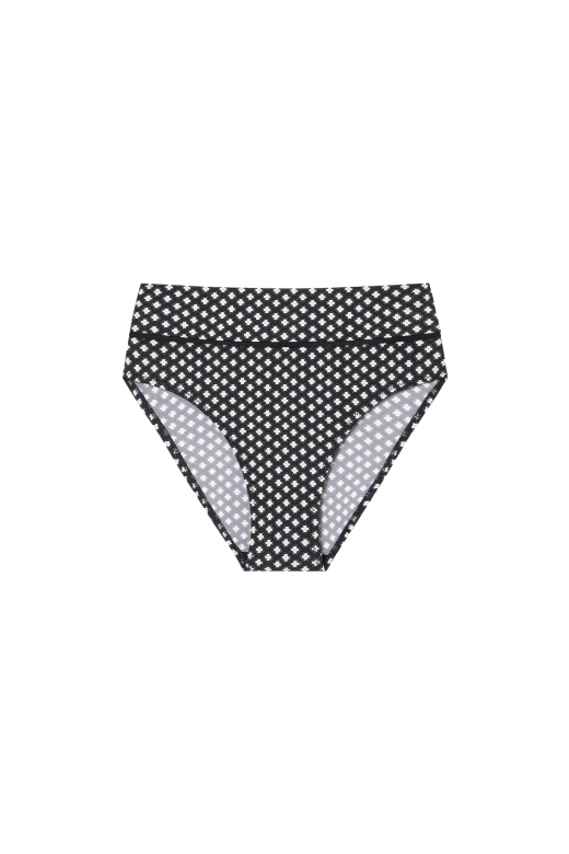 Bas de Bikini taille haute et biais lurex  PAIN DE SUCRE "Cori 06" - Liberty