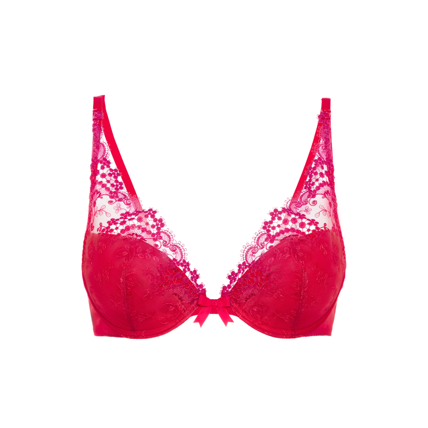 Soutien-gorge push-up triangle SIMONE PERELE "Wish" 12B347 - Rouge Rainbow 160