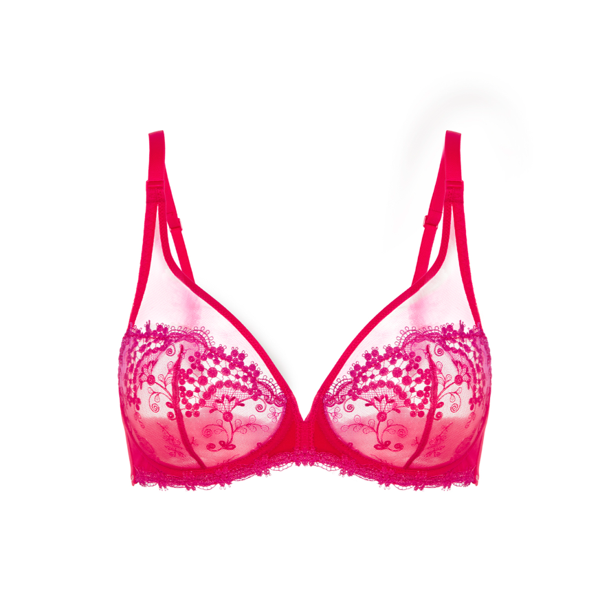 Soutien-gorge Armatures Décolleté Plongeant SIMONE PERELE "Wish" 12B319 - Rouge Rainbow 160