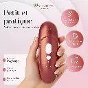 Stimulateur clitoridien à vibrations d'air pulsé WOMANIZER "Pro" - Bordeaux