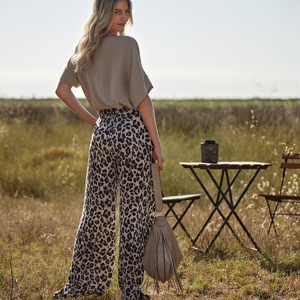 Pantalon Fluide JANIRA "Leg Lopard" 1025784 - Print 971