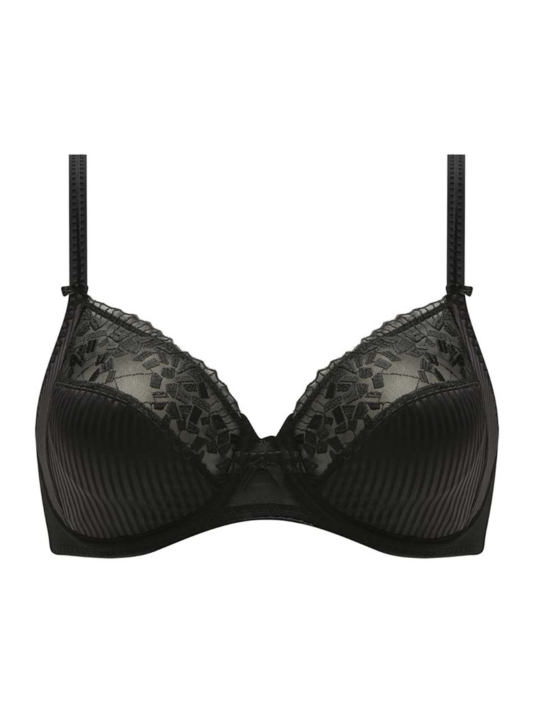 Soutien-gorge à armatures en 3 parties enveloppant CHANTELLE "Pont Neuf" C13810 - Noir 011