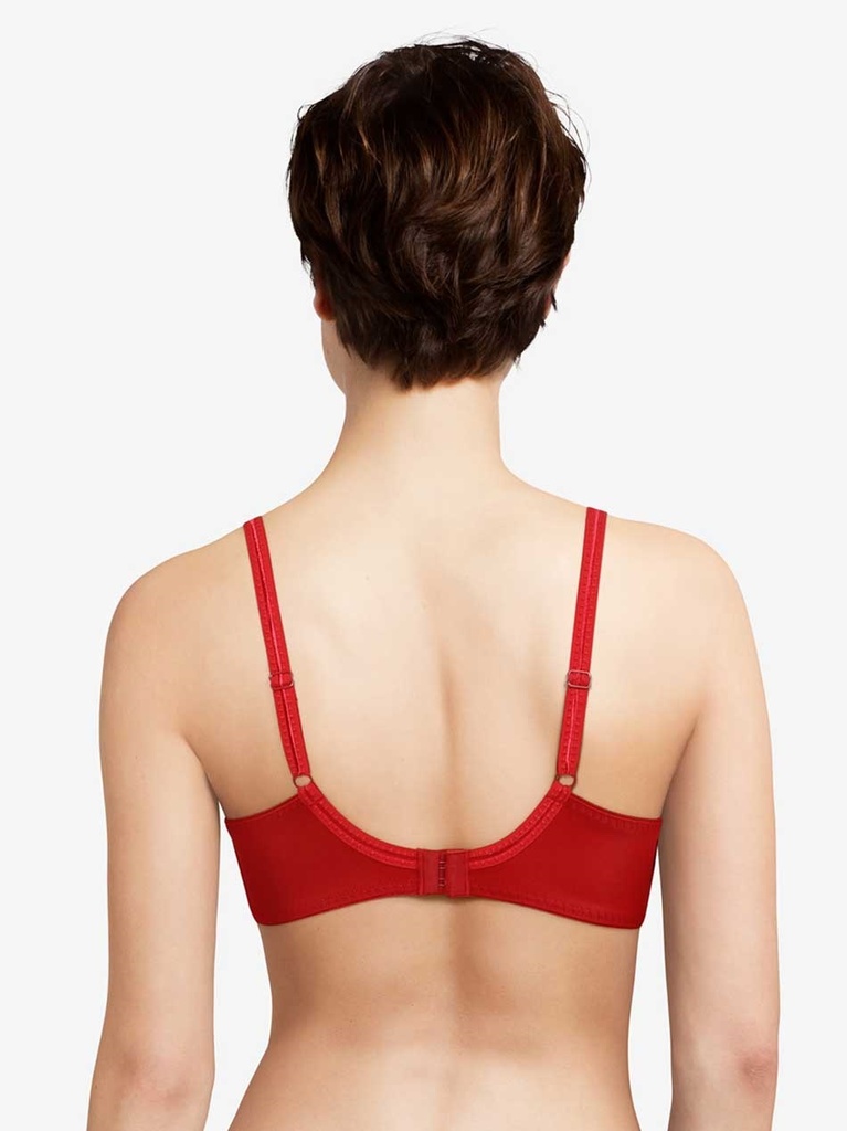 Soutien-gorge à armatures en 3 parties enveloppant CHANTELLE "Pont Neuf" C13810 - Scarlet 05W