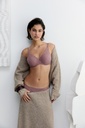 Soutien-gorge avec coques memory form enveloppant CHANTELLE EASY FEEL "Floral Touch" C94260 - Rose des bois 0R4