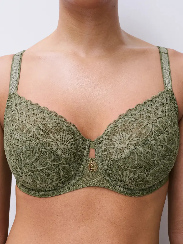 Soutien-gorge avec armatures enveloppant CHANTELLE "Sublime" C19WMU - Kaki Army 0WQ