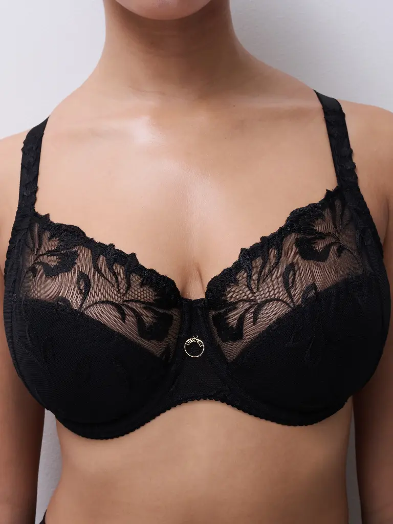 Soutien-gorge avec armatures 3 parties enveloppant CHANTELLE "Majestic" C1B3MU - Noir 011