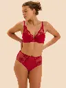 Culotte taille haute SIMONE PERELE "Intrigue" 1E2770 - Rouge Opéra 377