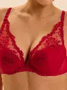 Soutien-gorge triangle push-up avec armatures SIMONE PERELE "Intrigue" 1E2347 - Rouge Opéra 377