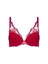 Soutien-gorge triangle push-up avec armatures SIMONE PERELE "Intrigue" 1E2347 - Rouge Opéra 377