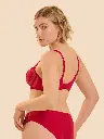 Soutien-gorge décolleté plongeant avec armatures SIMONE PERELE "Intrigue" 1E2319 - Rouge Opéra 377