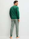 Pyjama long homme avec bord élastique 100% coton CALIDA "Relax Imprint" 47587 - Forest Green 590