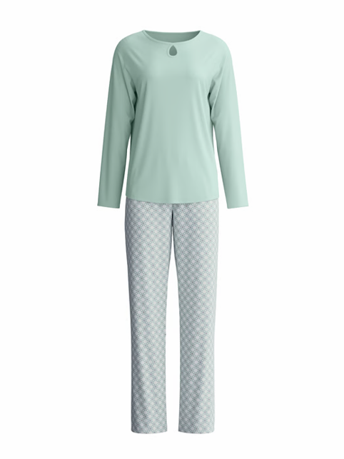 Pyjama long dame CALIDA "Sweet Dreams" 42238 - Light Aqua 621