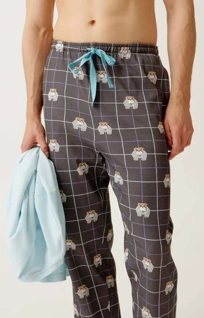 Pyjama long homme ARTHUR "Ma meilleure vie" ZAC - Ebony BDOGH26