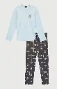 Pyjama long homme ARTHUR "Ma meilleure vie" ZAC - Ebony BDOGH26