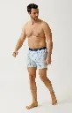 Caleçon américain homme avec maintien 100% coton bio ARTHUR "Le Club" CSP - Ciel 1245H26