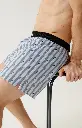 Caleçon américain homme avec maintien 100% coton bio ARTHUR "Le Club" CSP - Bleu 1234H26