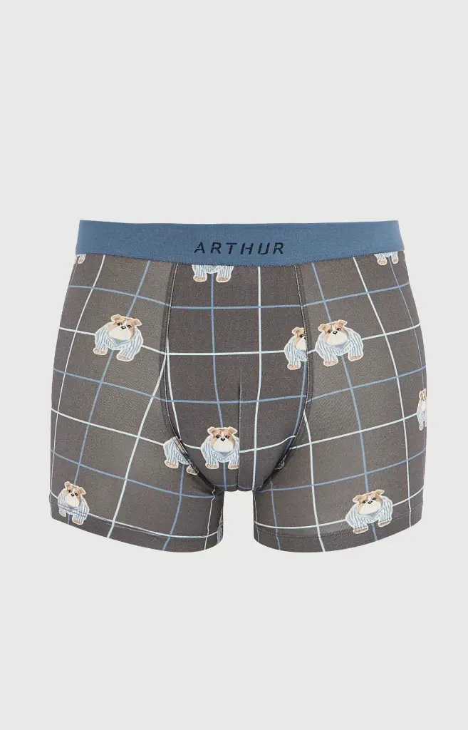 Boxer homme coton bio ARTHUR "Ma meilleure vie" MAC - Ebony BDOGH26