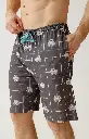 Pyjama short homme 100% coton bio ARTHUR "Ma meilleure vie" PAU - Ebony BDOGH26