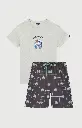 Pyjama short homme 100% coton bio ARTHUR "Ma meilleure vie" PAU - Ebony BDOGH26