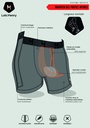 Boxer homme de sport longues jambes microfibre avec maintien intérieur LOIC HENRY "Sport" KBS100R - Rouge