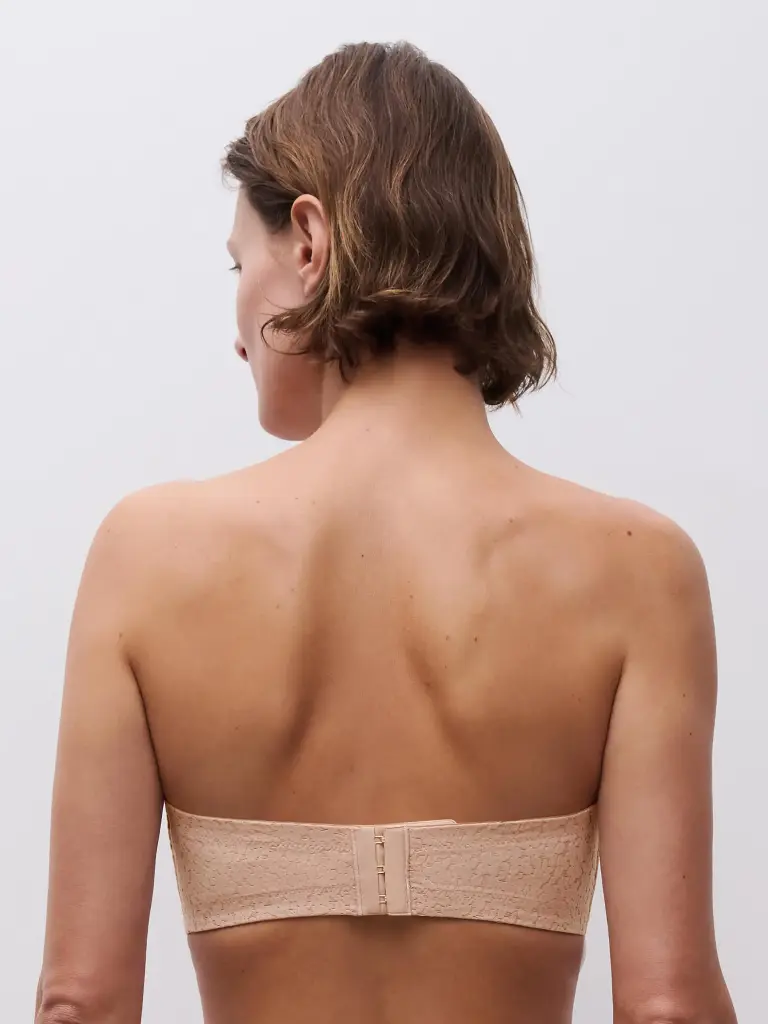 Soutien-gorge bandeau bretelles amovibles CHANTELLE "Norah" C13F50 - Beige doré 01N