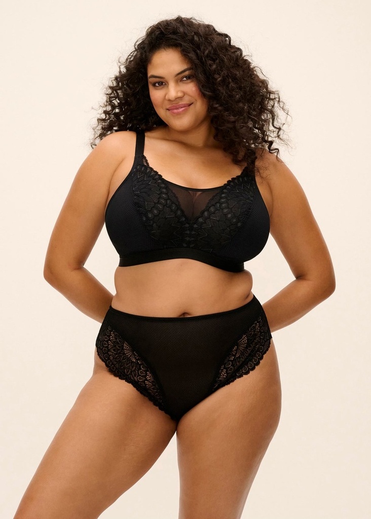 Soutien-gorge sans armatures poches profondes ELOMI "Tiernie" EL303317 - Noir BLK