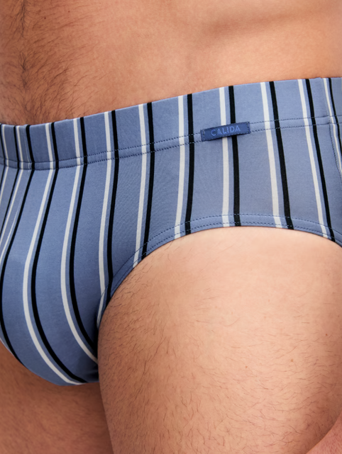 Slip homme fantaisie 90% coton CALIDA "Grafic Cotton" 22767 - Coastal Fjord 475