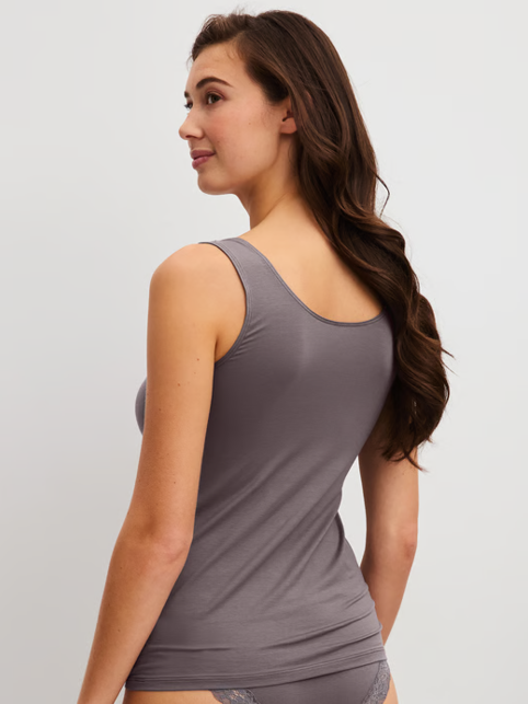 Top larges bretelles et dentelle CALIDA "Natural Comfort Lace" 12652 - Sparrow Brown 937