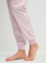 Pyjama dame long 100% coton CALIDA "Blooming Nights" 46556 - Fragrant Lilac 283
