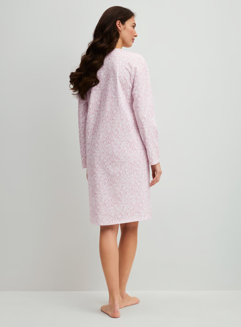 Chemise de nuit dame 100cm 100% coton CALIDA "Blooming Nights" 36456 - Fragrant Lilac 283