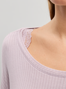 Pyjama dame long 95% modal CALIDA "Feminine Lounge" 15007 + 29574 - Violet Ice 369