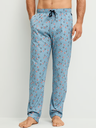Pyjama homme long 100% coton CALIDA "Sleep Holiday" 15088 + 29288 - Ashley Blue 424