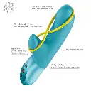 Petit vibromasseur double stimulation FUN FACTORY "Amorino" - Bleu