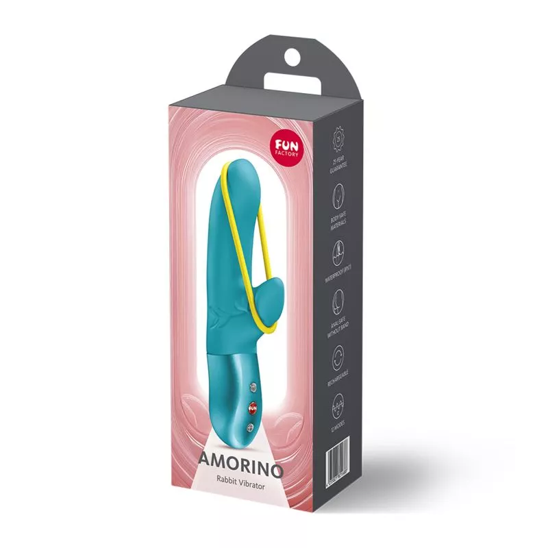Petit vibromasseur double stimulation FUN FACTORY "Amorino" - Bleu