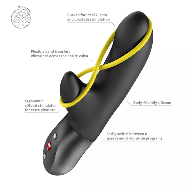 Petit vibromasseur double stimulation FUN FACTORY "Amorino" - Noir