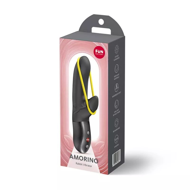 Petit vibromasseur double stimulation FUN FACTORY "Amorino" - Noir