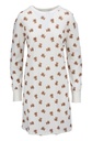 Chemise de Nuit Dame 100% Coton 95cm RINGELLA "À motif ours et poignets tricotés" 6511031 - Champagne 130