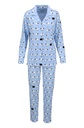 Pyjama long dame 100% coton RINGELLA "Avec patte de boutonnage et col" 6511228 - Fjord 261