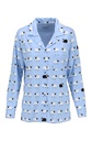 Pyjama long dame 100% coton RINGELLA "Avec patte de boutonnage et col" 6511228 - Fjord 261