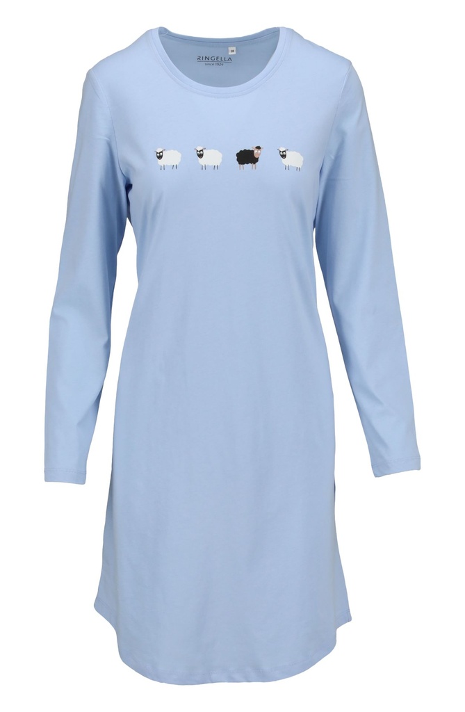 Chemise de Nuit Dame 100% coton 95cm RINGELLA "À motif imprimé" 6511027 - Fjord 261 