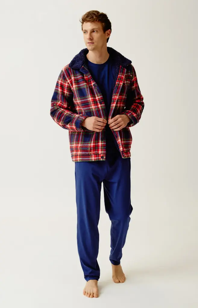 Veste homme Polaire homewear ARTHUR "Leon" VCA - Marine LEONH26