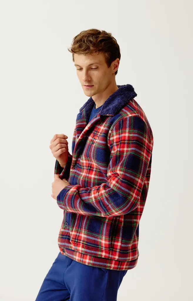 Veste homme Polaire homewear ARTHUR "Leon" VCA - Marine LEONH26