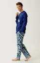 Pyjama long homme 100% coton ARTHUR "Pilote de Lit" ULY - Ciel PILOH26