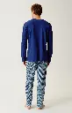 Pyjama long homme 100% coton ARTHUR "Pilote de Lit" ULY - Ciel PILOH26
